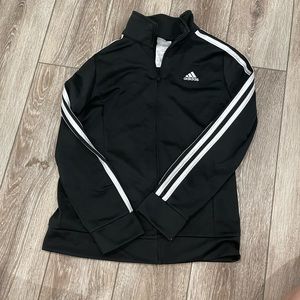 Adidas black zip up athletic jacket